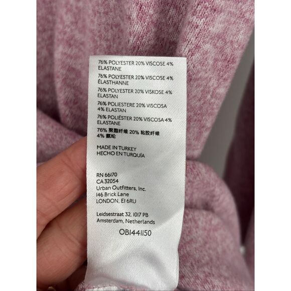 Anthropologie Maeve Knit Cowl Neck Tunic Sweater Heathered Pink Size Small - Picture 8 of 8